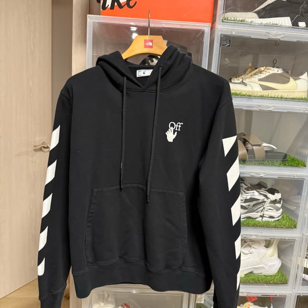 오프화이트 검정 후드티 판매합니다