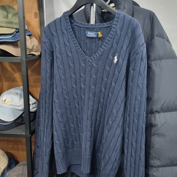 폴로랄프로렌 레이디 2장일괄 브이넥 케이블 니트 s사이즈(90~95)