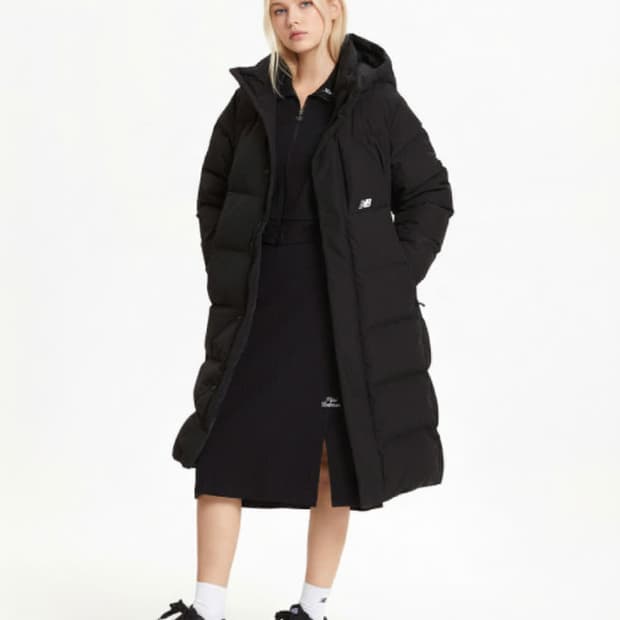 뉴발란스 롱 구스다운 패딩(차콜)