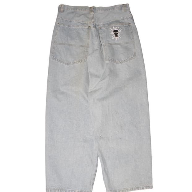 Skull Soul Overfit Wide Light Denim 