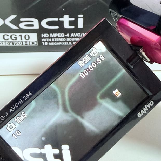 박스셋 ! 산요 작티 xacti cg10 핑크 디지털 캠코더 카메라