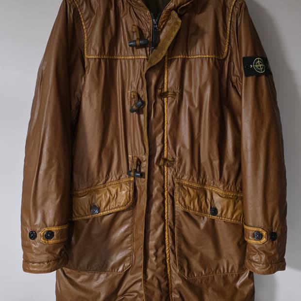 스톤아일랜드 30주년 무솔라 고마타 컴패스 패치 롱재킷. 싸이즈  100