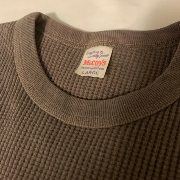 리얼맥코이 와플 써멀 롱슬리브 L