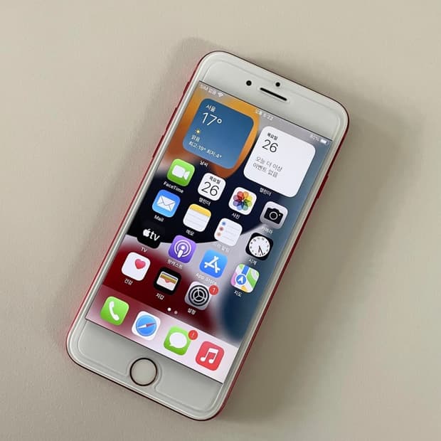 아이폰7 레드 128GB 해외판 무음카메라