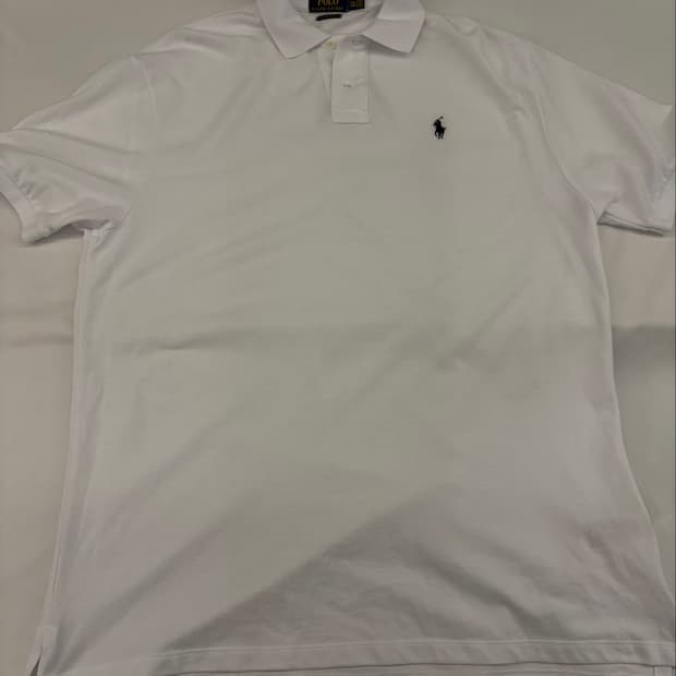 [2XL] 폴로 랄프로렌 커스텀슬림핏 반팔 카라티 화이트 pk