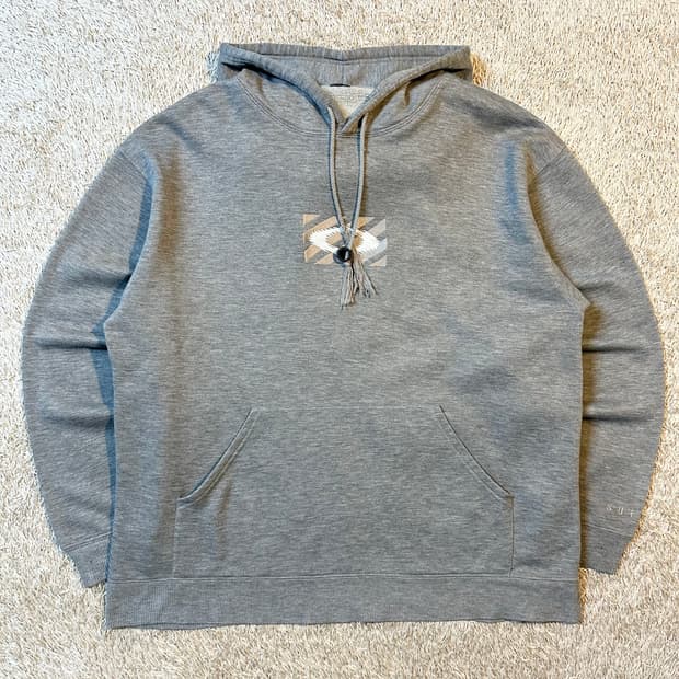 희귀) 00's 오클리 소프트웨어 아카이브 자수로고 후드티 그레이