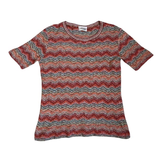 [우먼] 미쏘니 MISSONI 스포츠 멀티 컬러 스트라이프 니트 