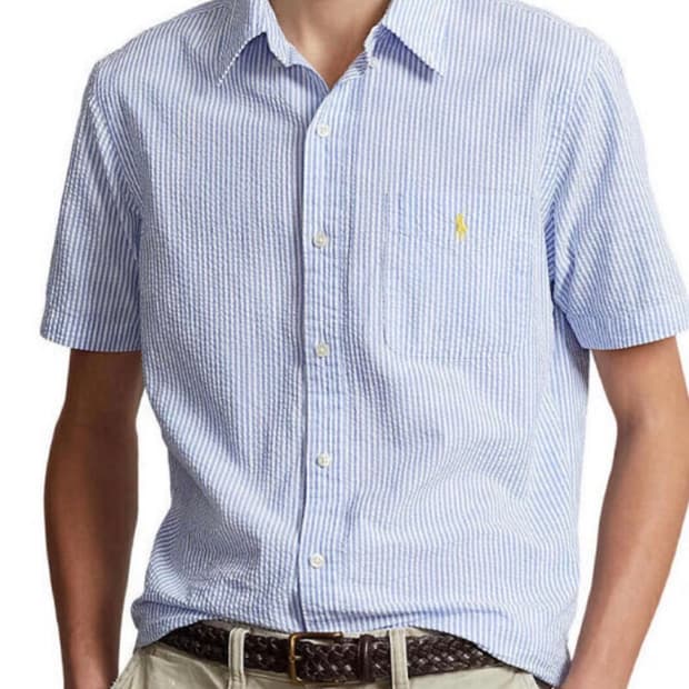 (정품)폴로랄프로렌 시어서커 반팔셔츠