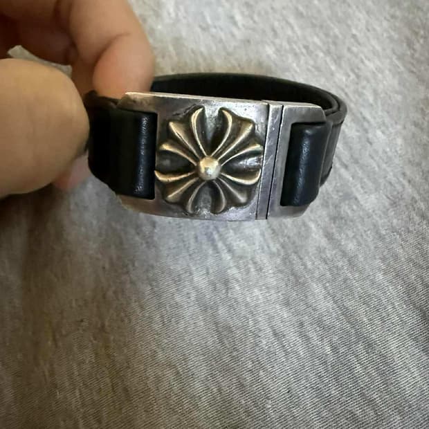 Chrome Hearts Leather Cross Bracelet