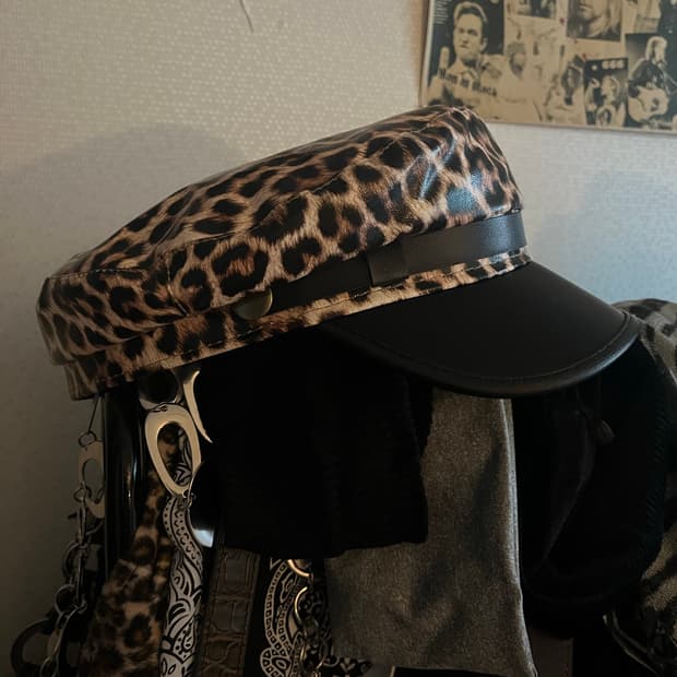 호피 헌팅캡 leopard cap