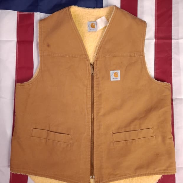오리지날 구형 미국제조 칼하트 덕 양털 베스트