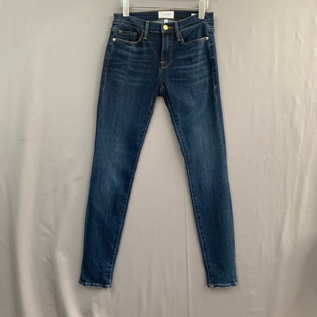 25인치 FRAME 프레임 르 스키니 드 쟈넨 스판 데님 청바지