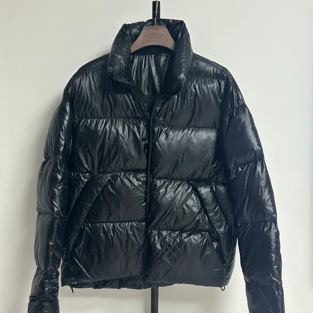 유광 숏 푸퍼 덕 다운 패딩