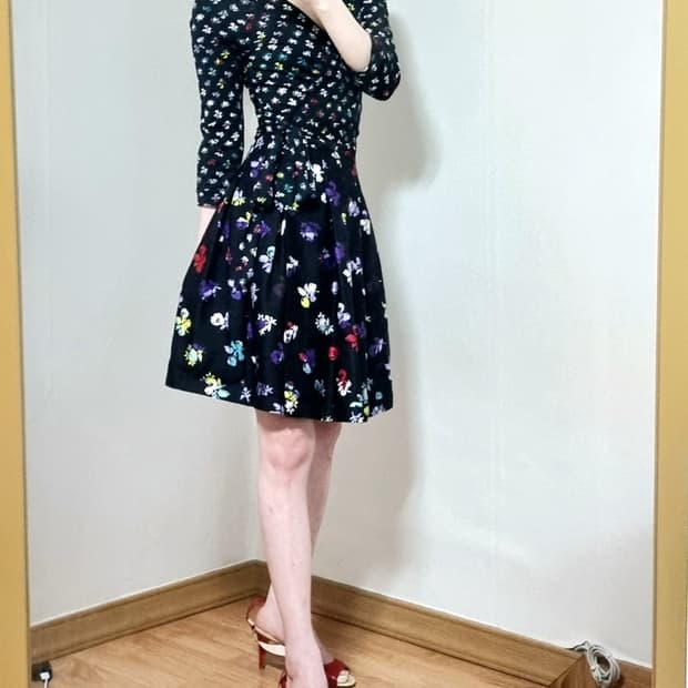 DVF 다이앤본퍼스텐버그 랩원피스 (44-날씬55/표기0) 1회착