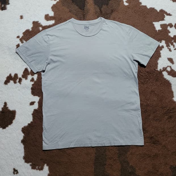 폴로 랄프로렌 남성용 연한 청그레이 반팔티(L)