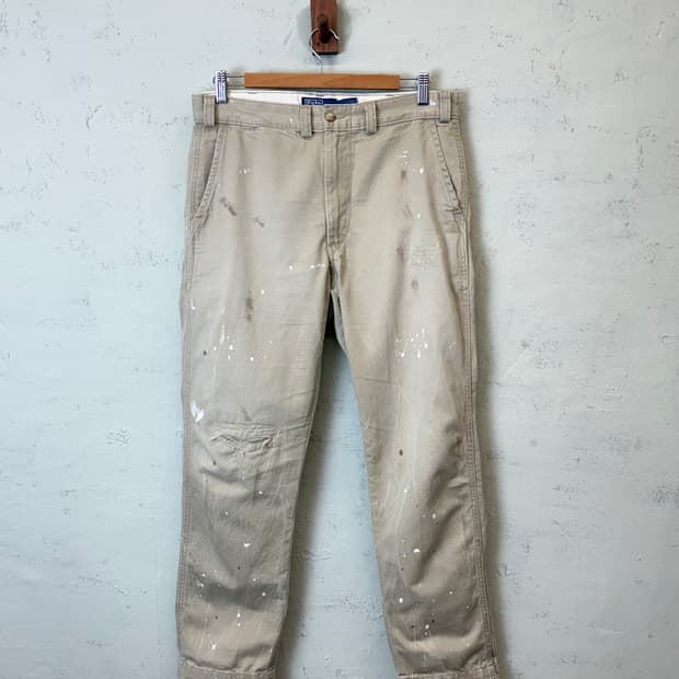 폴로랄프로렌 큐알라벨 디스트레드 헤리티지 치노팬츠