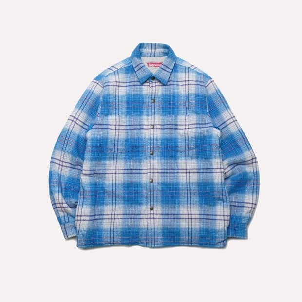23fw lined flannel snap shirt