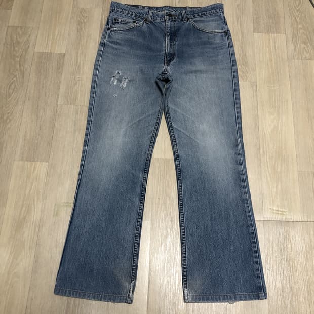 (32) 00's 리바이스 Levi's 517 부츠컷 연청 워시드 데님
