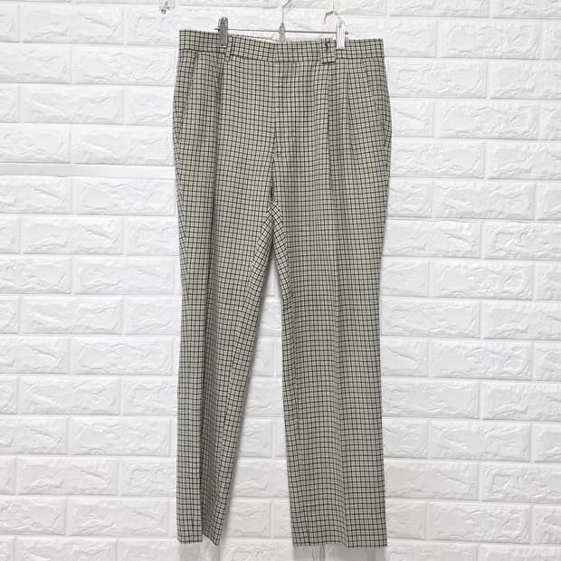 생로랑 체크 패턴 팬츠 31인치