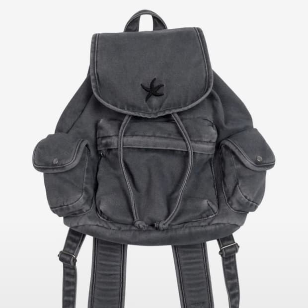 더콜디스트 데님 차콜 백팩