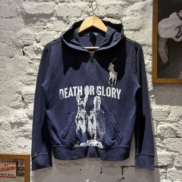 폴로 빅포니 프린팅 커스텀 후드집업