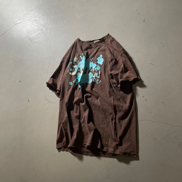 Fruit of the Loom 빈티지 나염 티 