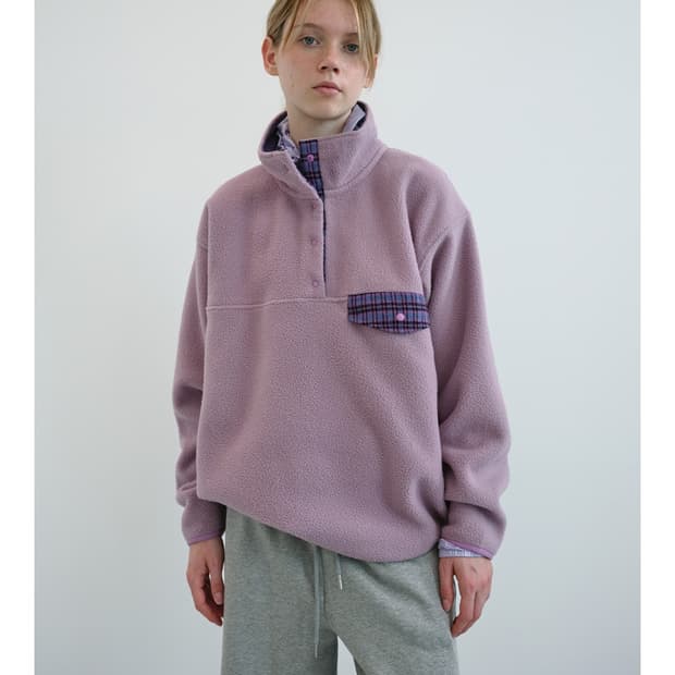 엔조블루스 레트로 스냅 플리스 아노락