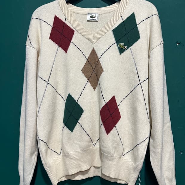 라코스테 아가일니트 100사이즈