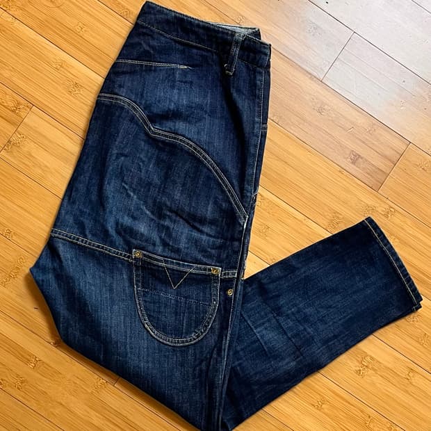 메르시보꾸 사루엘 데님팬츠 