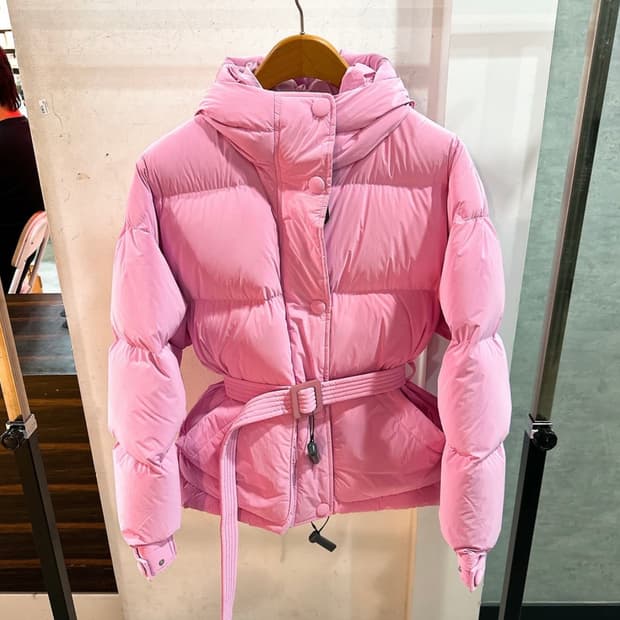 (정품/새상품) 옌키옌키 여성 파우더 핑크 미쉐린 구스다운 패딩 점퍼