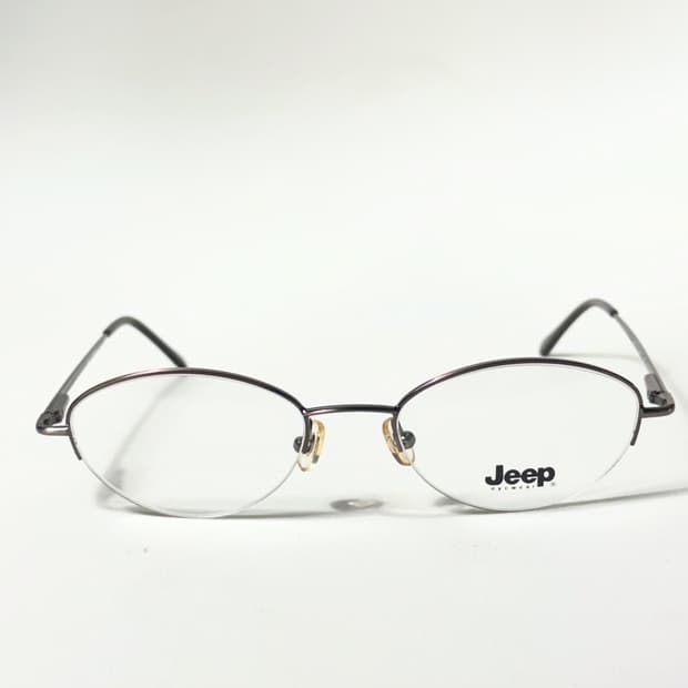 90s Jeep 브론즈 스퀘어 반무테 빈티지 데드스탁 안경