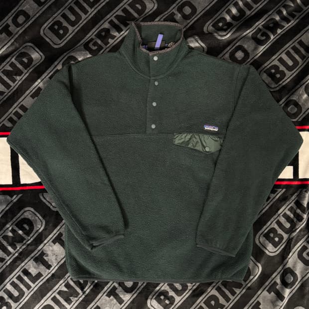 파타고니아 신칠라 스냅 티 풀 오버 다크 그린 메이드 인 자메이카