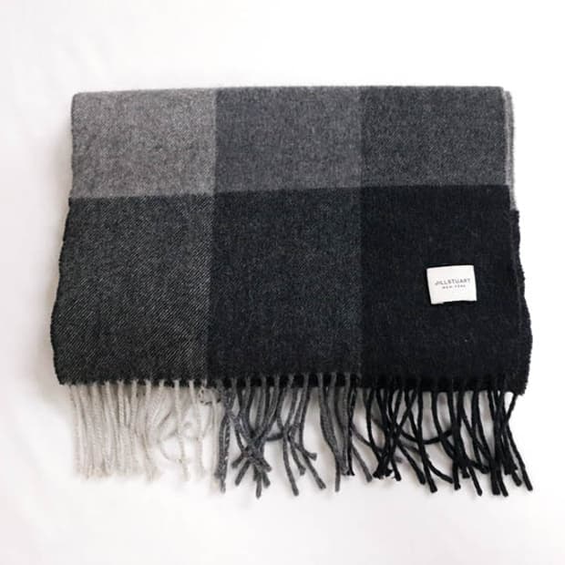 질스튜어트뉴욕 캐시미어100 체크 머플러