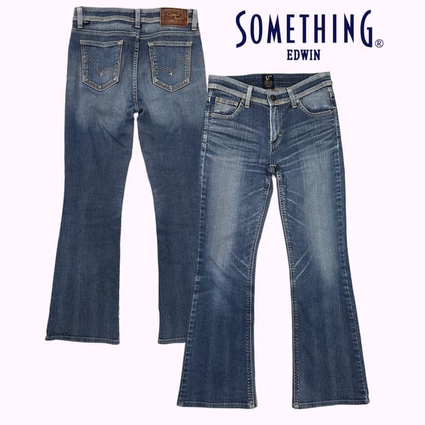 EDWIN fade low-rise boots-cut jean