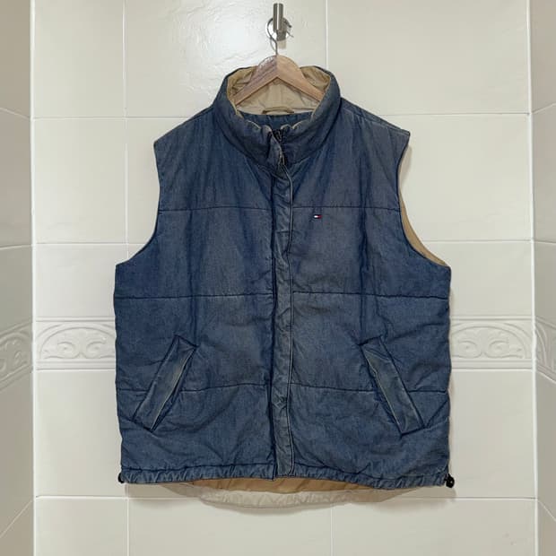 90s 타미힐피거 데님 베스트 (L) 