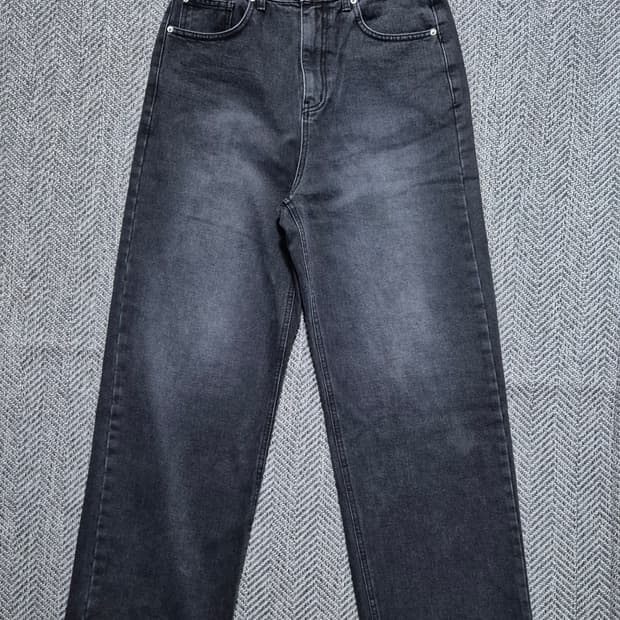 리플라이퍼키 와이드 데님 (Galaxy Black) S사이즈