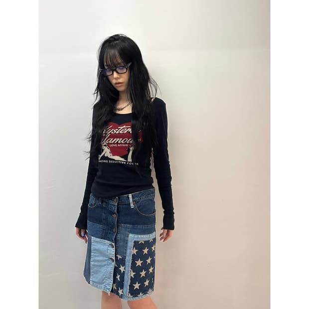 HYSTERIC GLAMOUR KINKY Patchwork Skirt