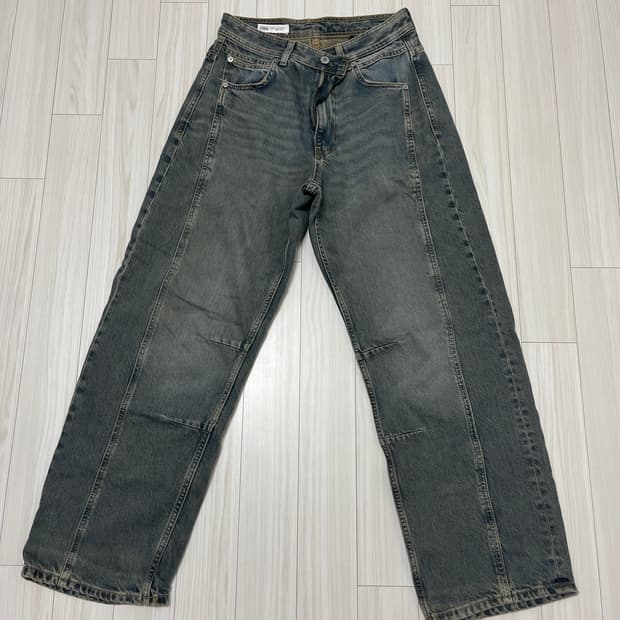 자라 zara 배기 데님 팬츠 38