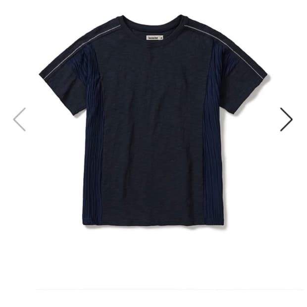 카락터 crease 하프 티셔츠 navy 01