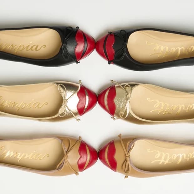 Charlotte Olympia 입술 플랫슈즈