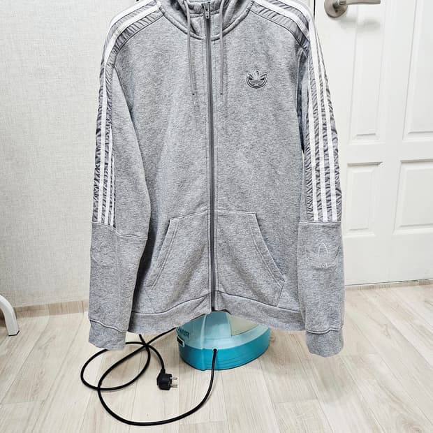 (100)L☆초대장급☆ 아디다스 파이어버드 [실버그레이] 트랙탑 후드져지