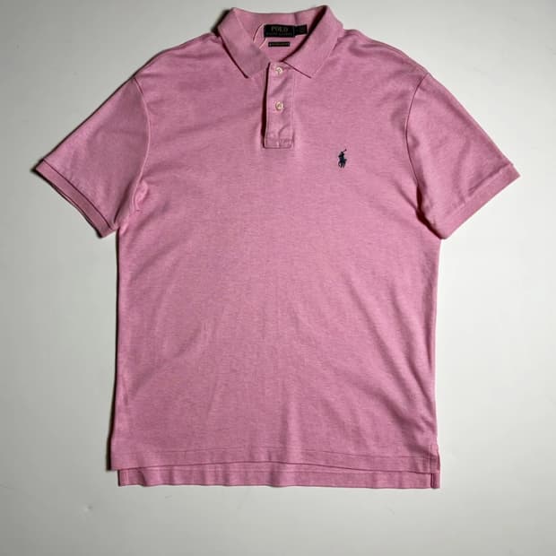 폴로 랄프로렌 베이직 포니 자수 반팔 카라 티셔츠 R2165
