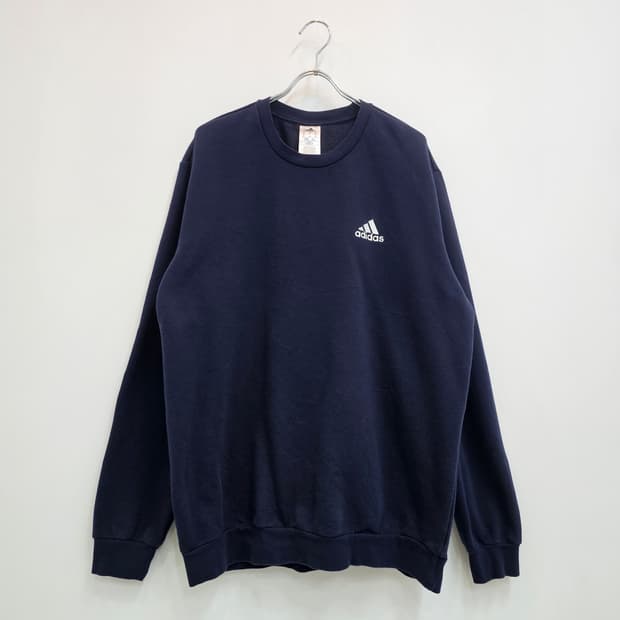 아디다스 네이비 맨투맨 기모 스웻셔츠