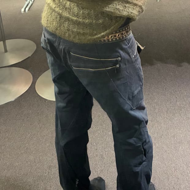 34)오클리 빈티지 지퍼 포켓 코튼 팬츠