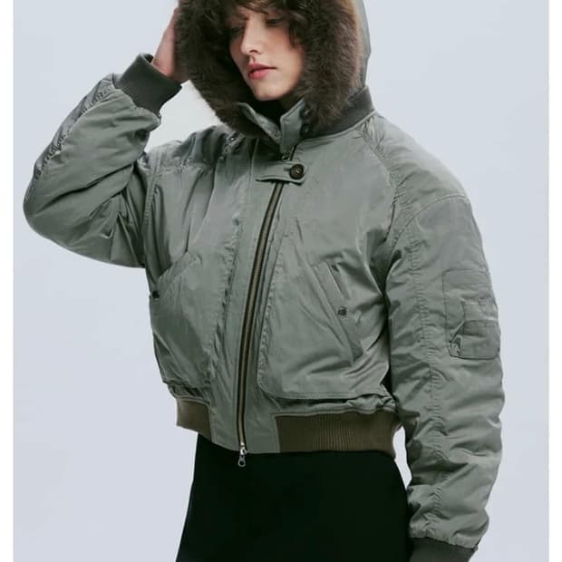 애프터아워즈 DETACHABLE HOOD BOMBER JACKET