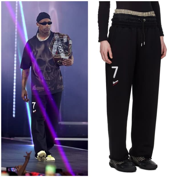 [L/XL] PROTOTYPES '07' 크롭 스웻팬츠 블랙