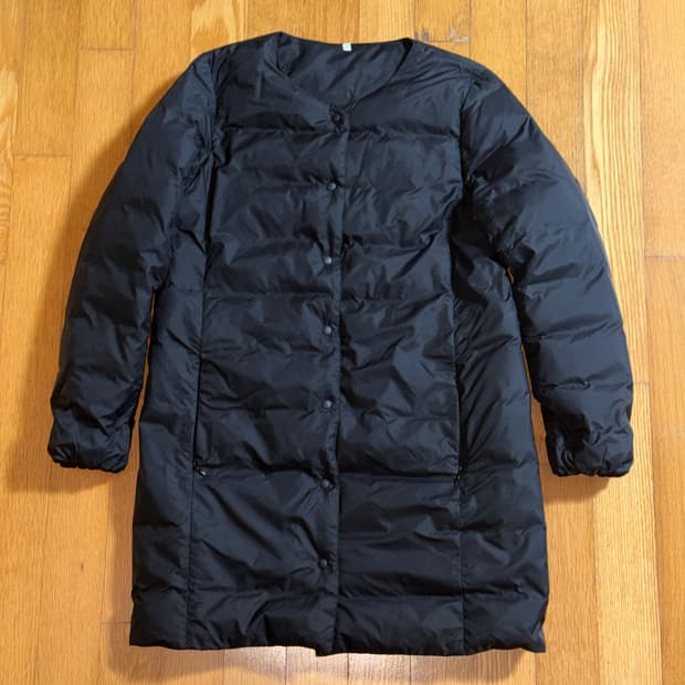 무인양품(MUJI) 경량 패딩 코트 블랙 M