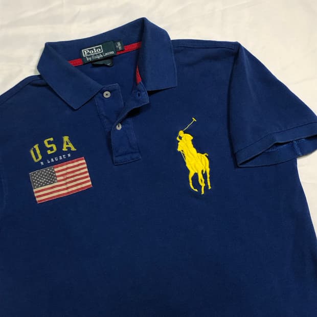 폴로 랄프로렌 빅포니 USA 성조기 패치 PK 카라티