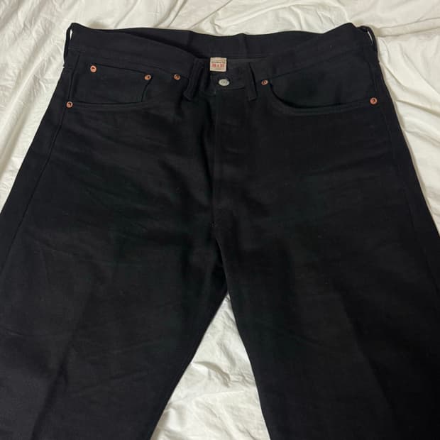 36x32 더블알엘 비티지파이브포켓 데님 블랙온 블랙