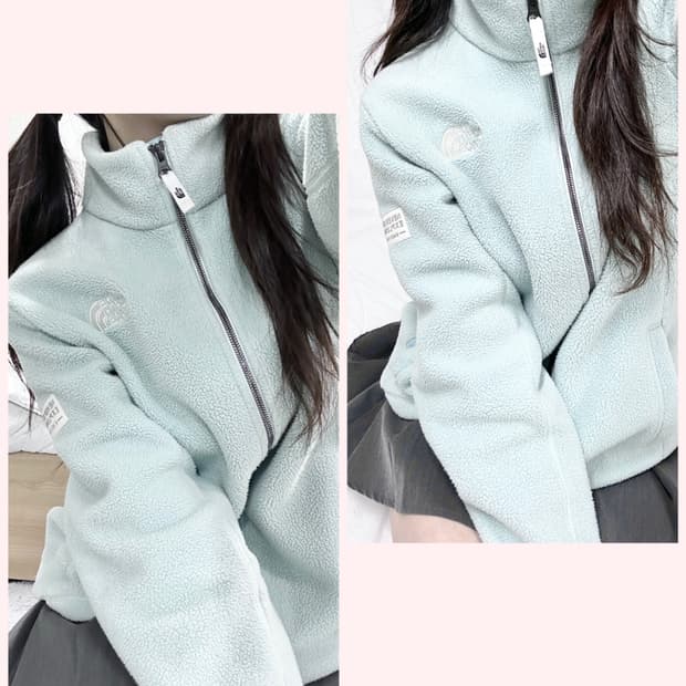 노스페이스 화이트라벨 피스타치오 플리스 집업